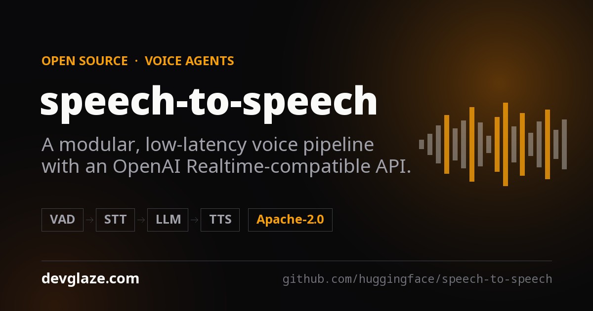 Hugging Face speech-to-speech: Voice Agents That Run on Your Own Hardware